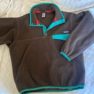 Brown and teal synchilla